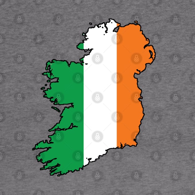 Ireland with flag by Caleb Smith, illustrator